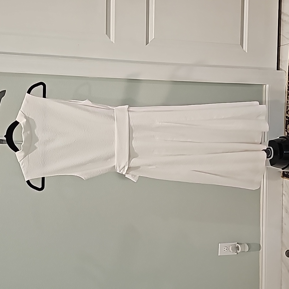 White (Textured) Dress - image 4